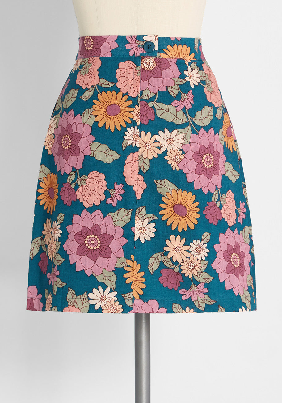 ModCloth x Princess Highway Floral Mini Skirt