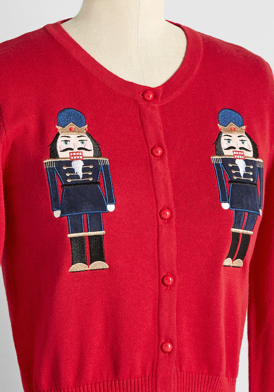 My Toy Soldier Embroidered Cardigan