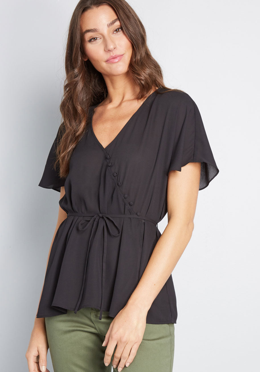 Graceful Greeting Surplice Top