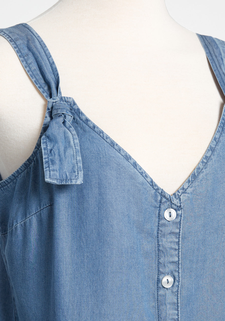 For the Sun of It Chambray Romper