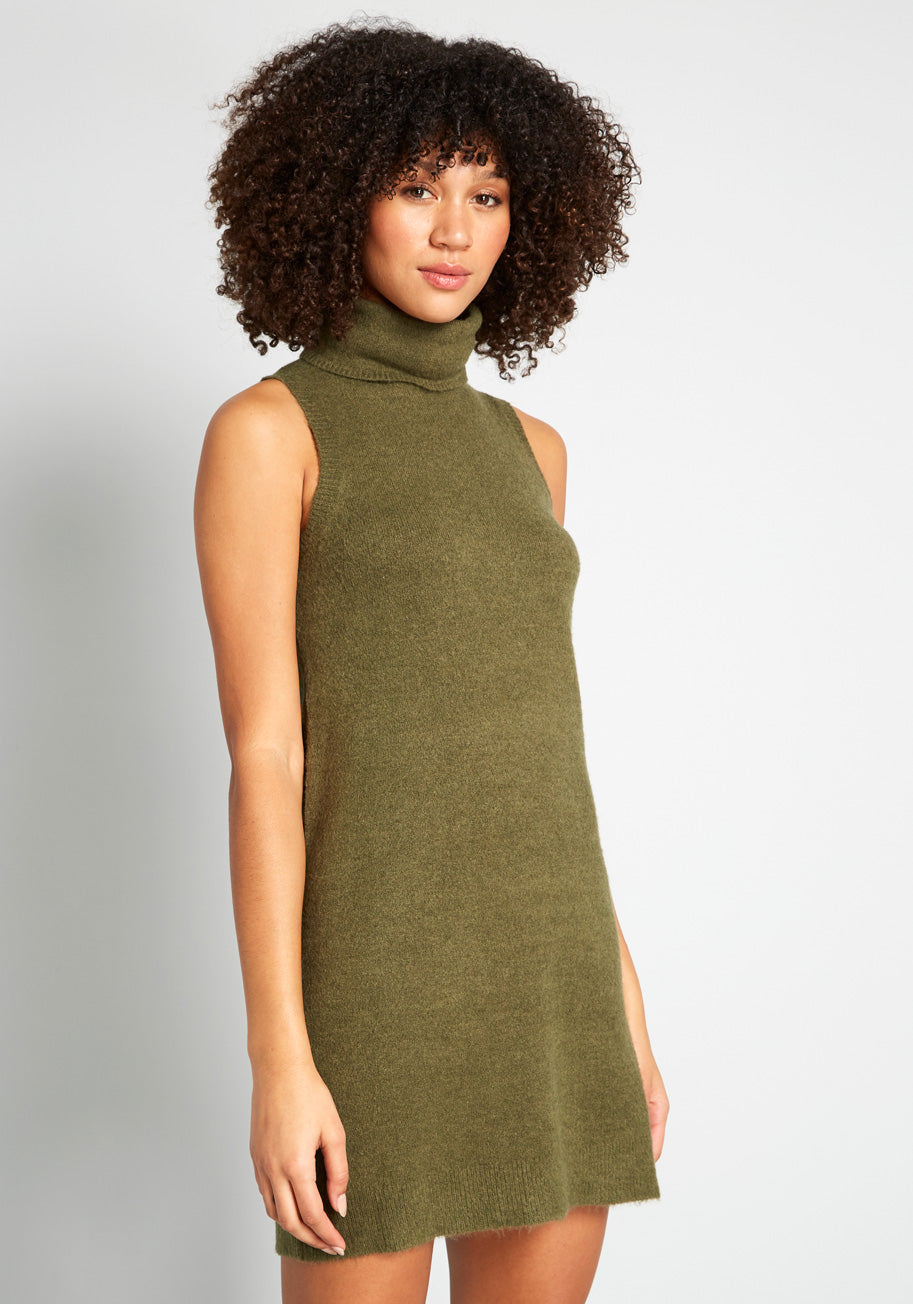 Cozy Thoughts Turtleneck Sweater Dress