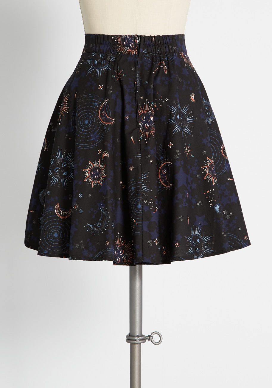 Celestial Swirl Skater Skirt