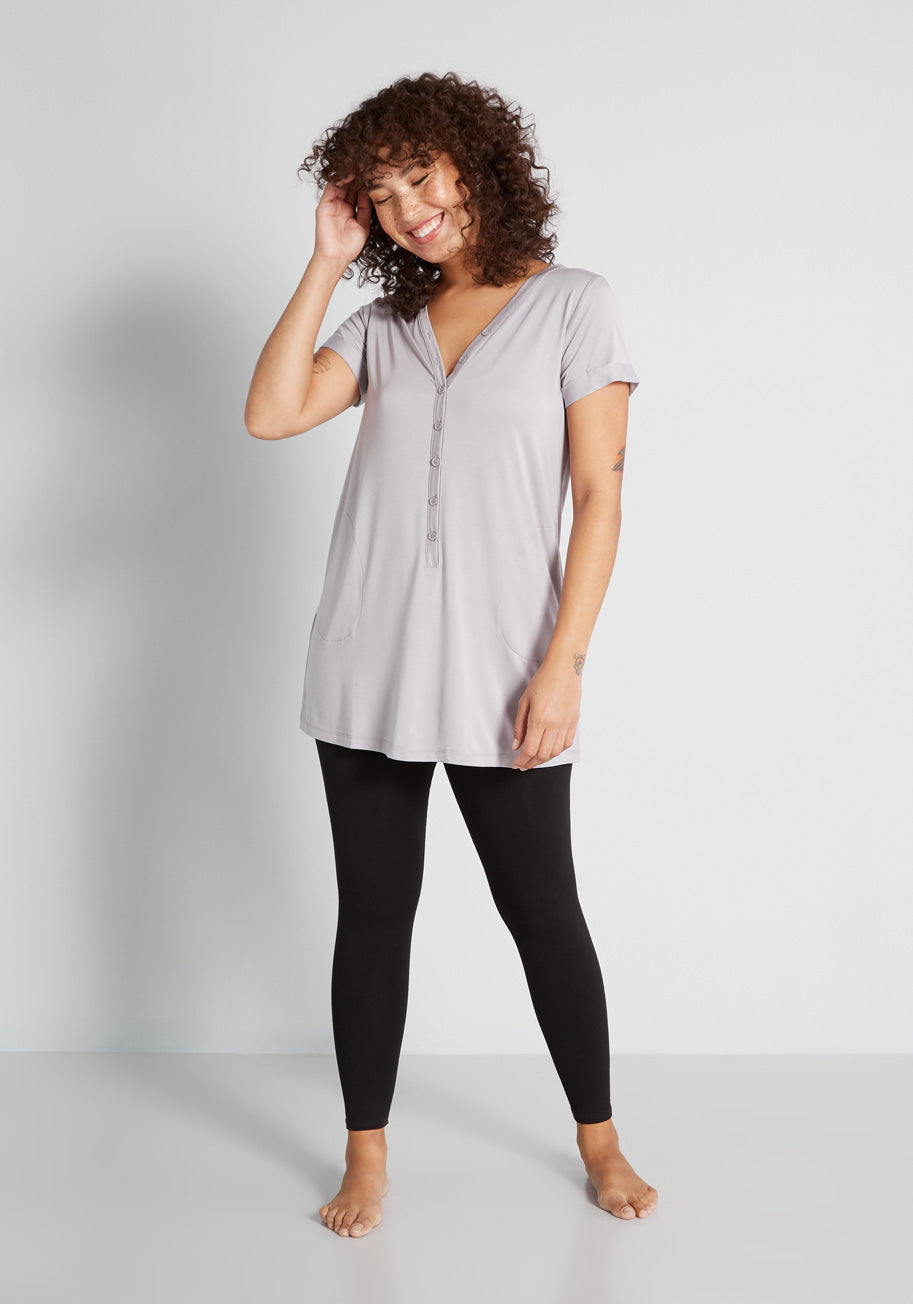 Sincerely Solid Statement Lounge Tunic