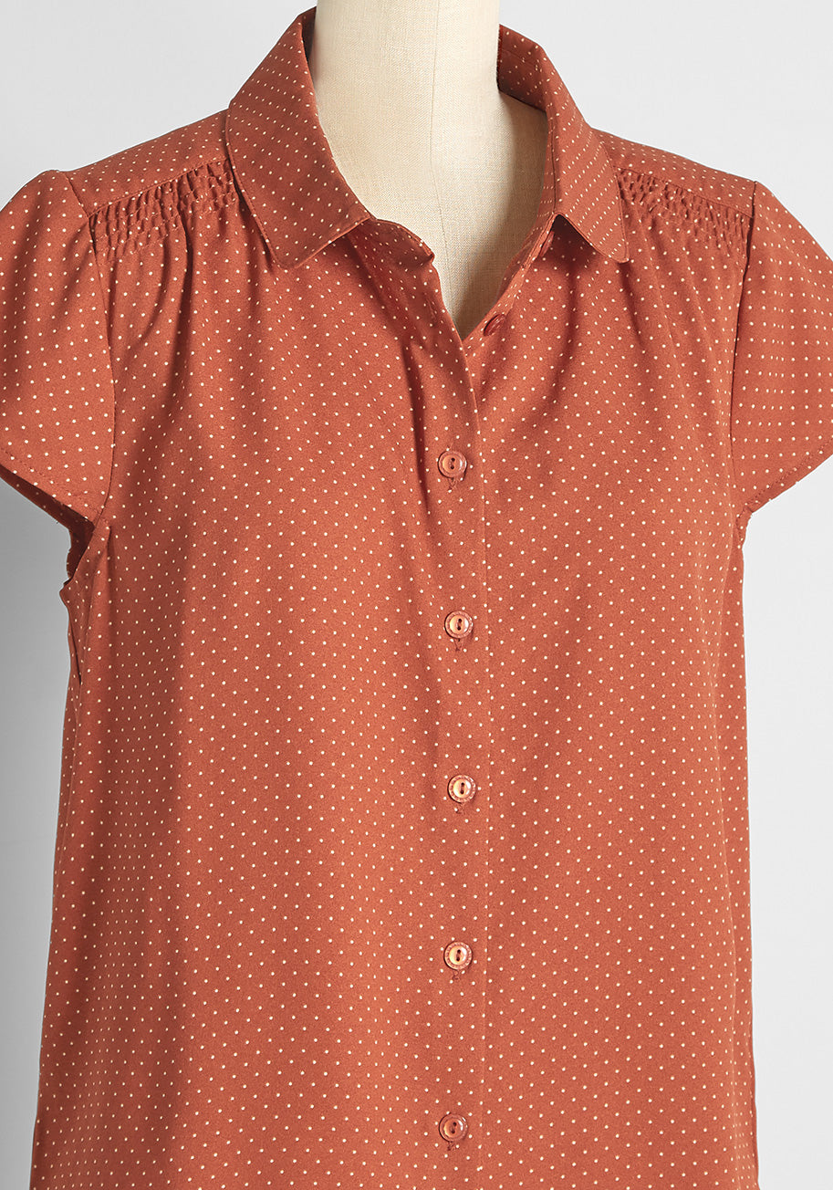 Perfectly On-Point Button-Up Blouse