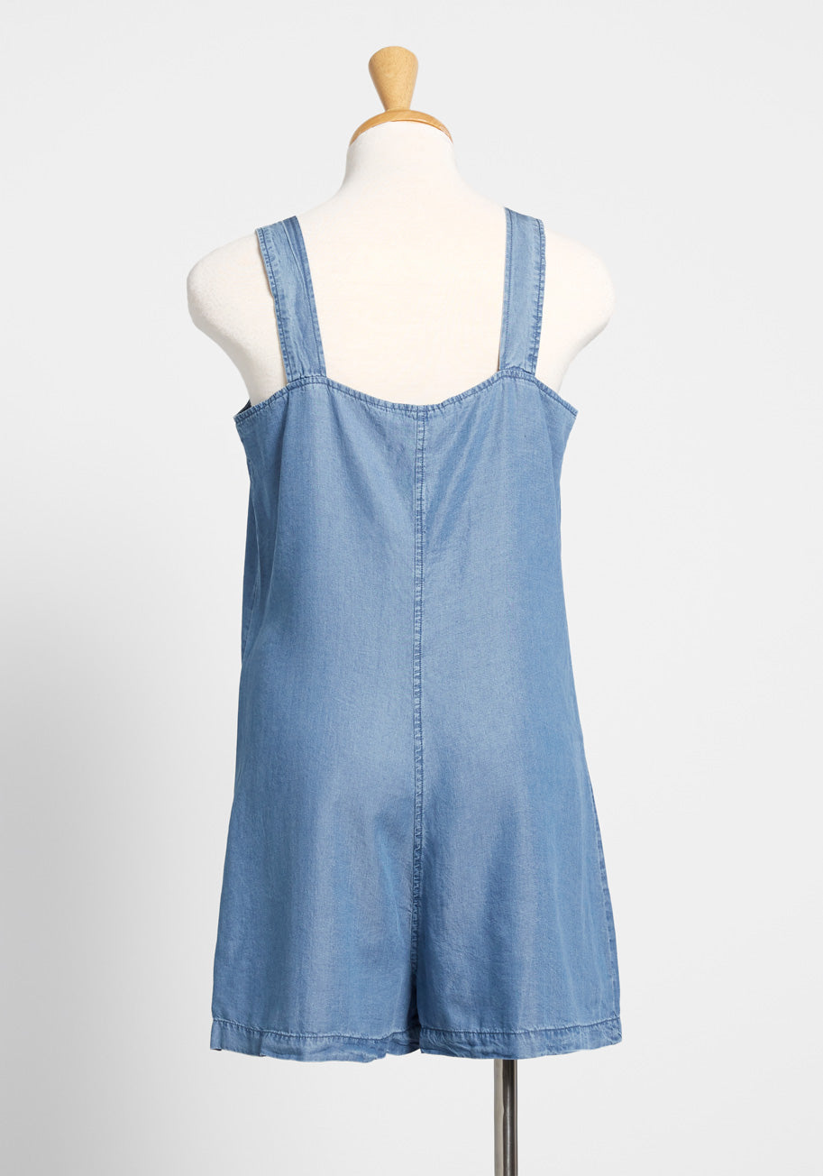 For the Sun of It Chambray Romper