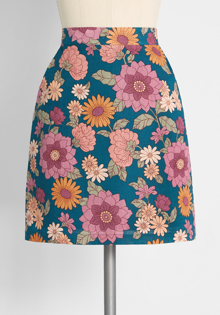 ModCloth x Princess Highway Floral Mini Skirt