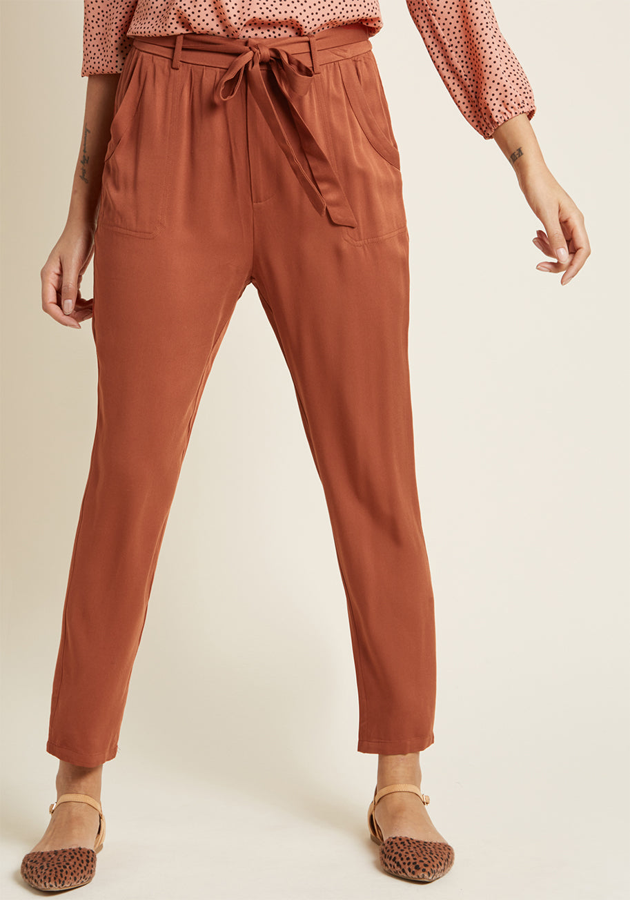 Back in a Sash Pants in Rust