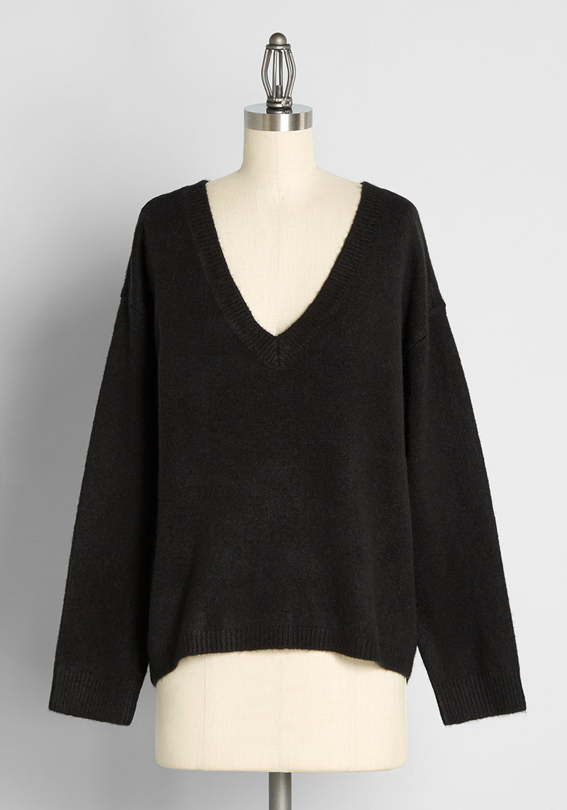 UNUSED 7G V-neck knit ニット ブラック1 - ニット/セーター