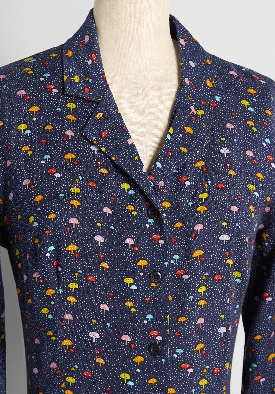 Teeny Tiny Toadstools Shirt Dress