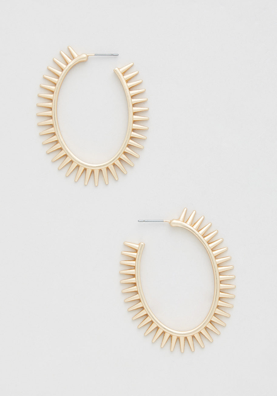 Get To The Point Hoop Earrings