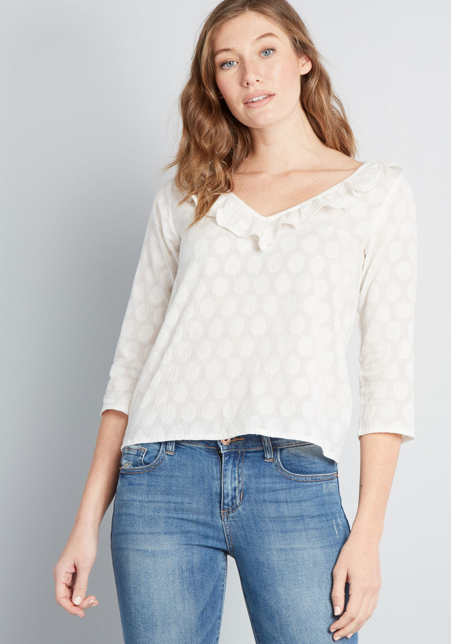 Ruffles or Nothing Cotton Blouse