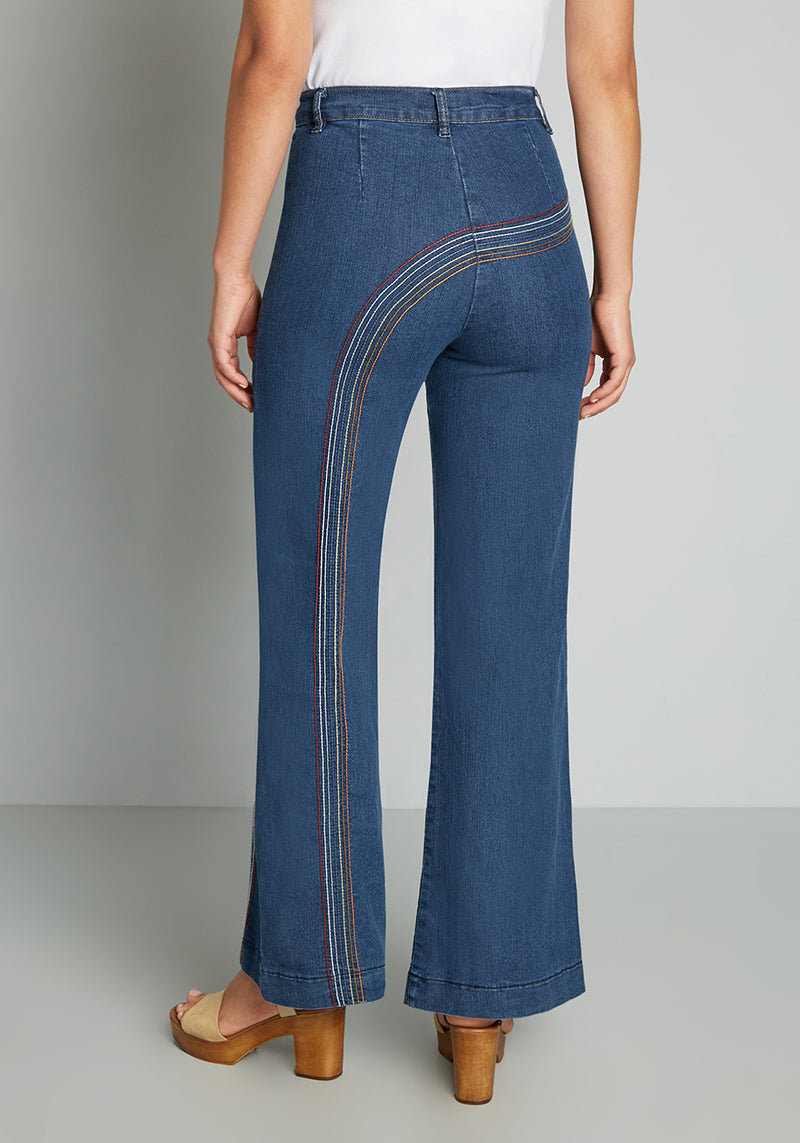 Rainbow With Me Wide-Leg Jeans | ModCloth
