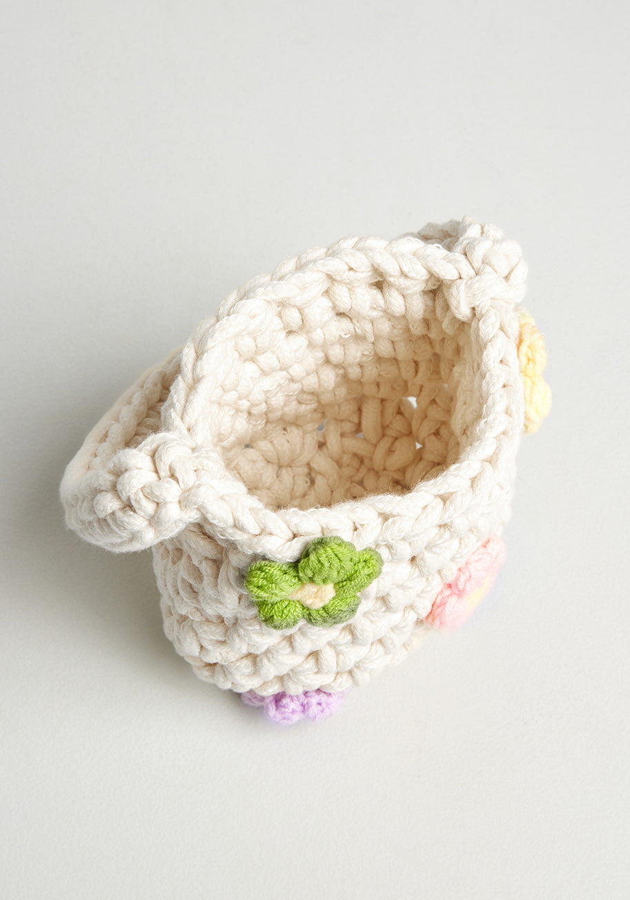 Peace, Love, and Granola Crocheted Handbag