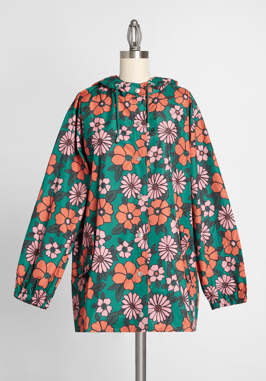 ModCloth x Princess Highway Floral Raincoat