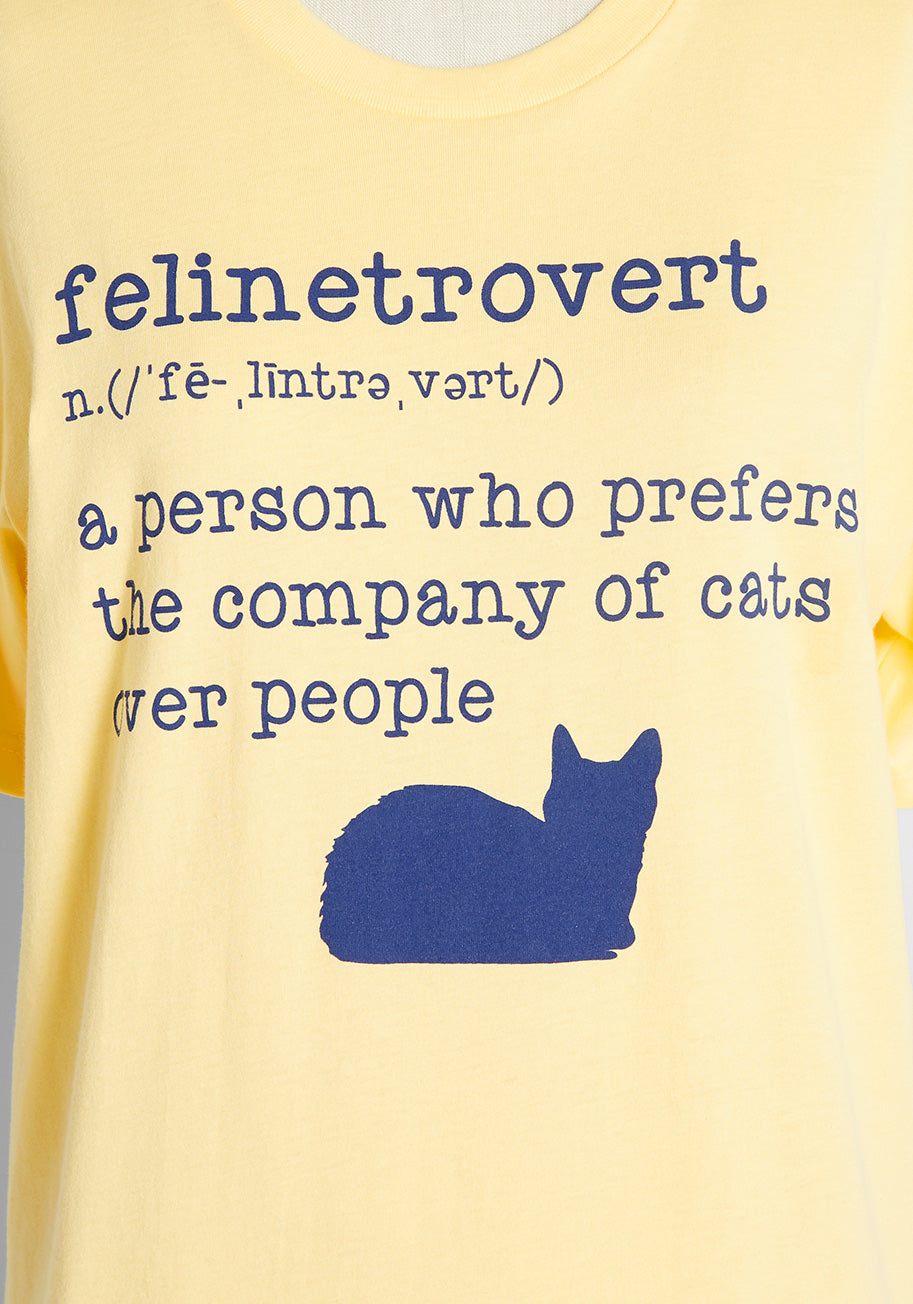 I'm a Feline-Trovert Graphic Tee