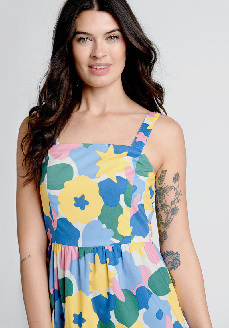 Blossoms In The Breeze Tiered Midi Dress