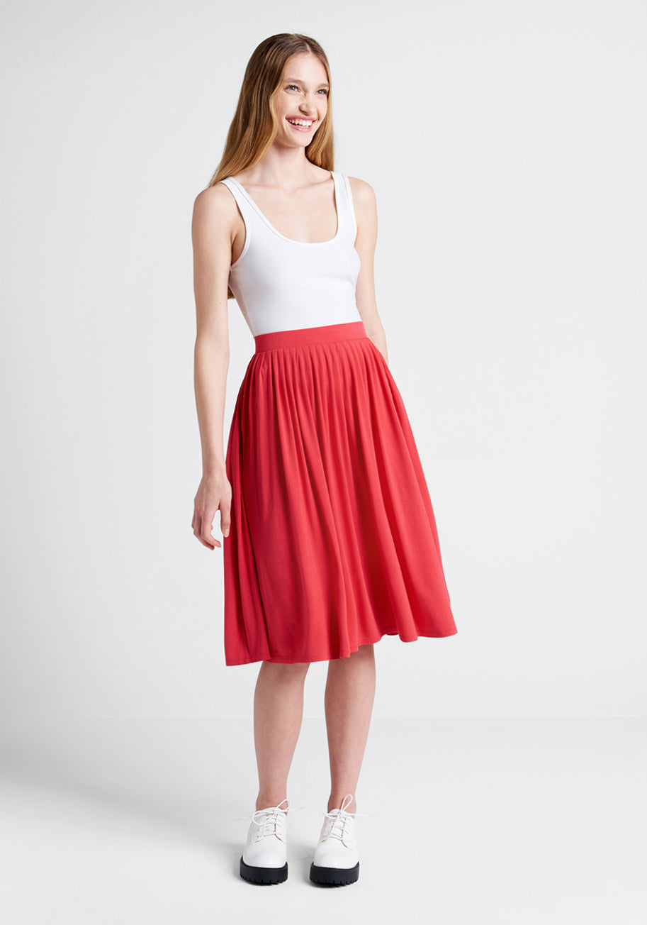 Pleated Excellence Knit Skirt