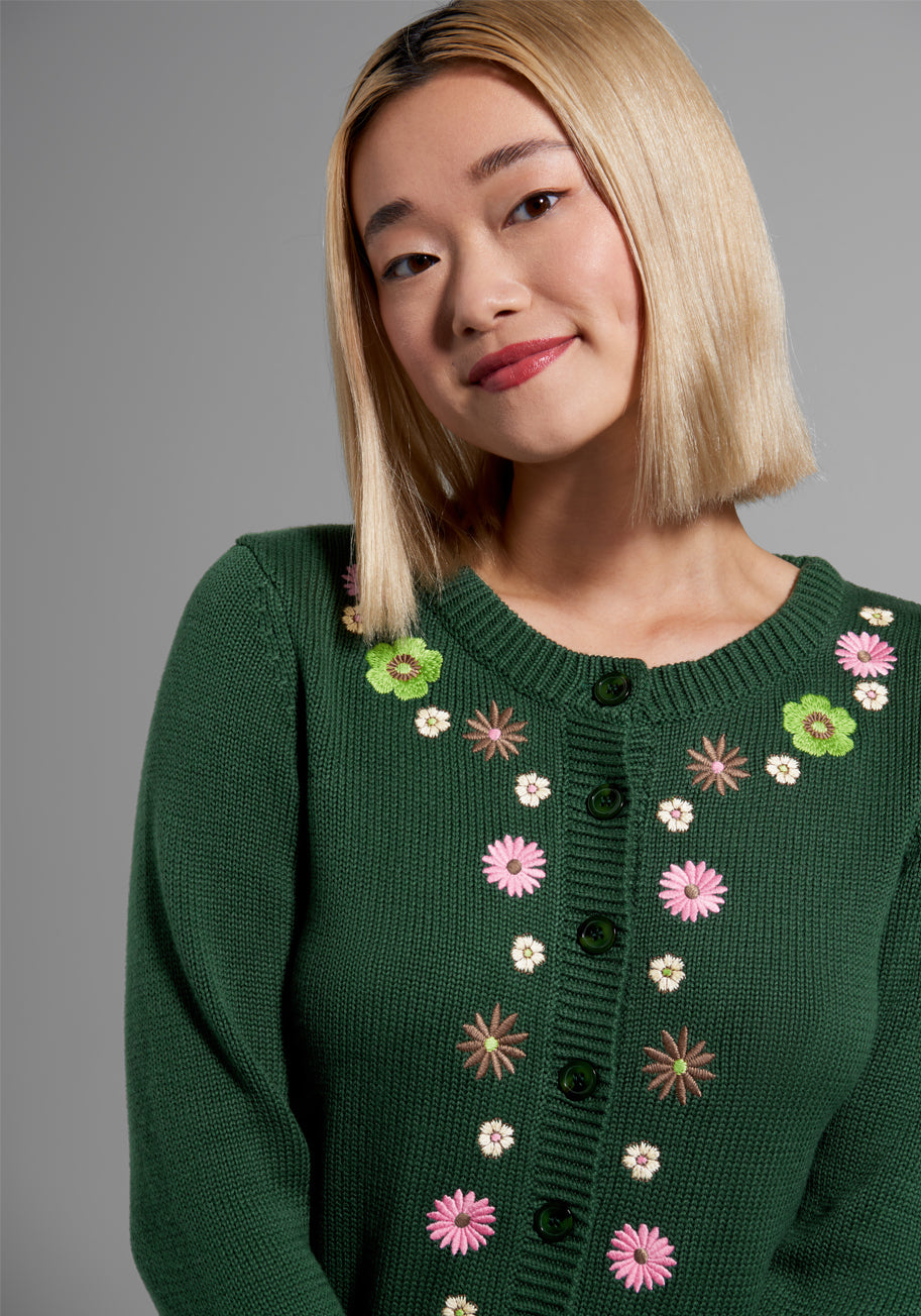 See You Bloom Embroidered Cardigan | ModCloth