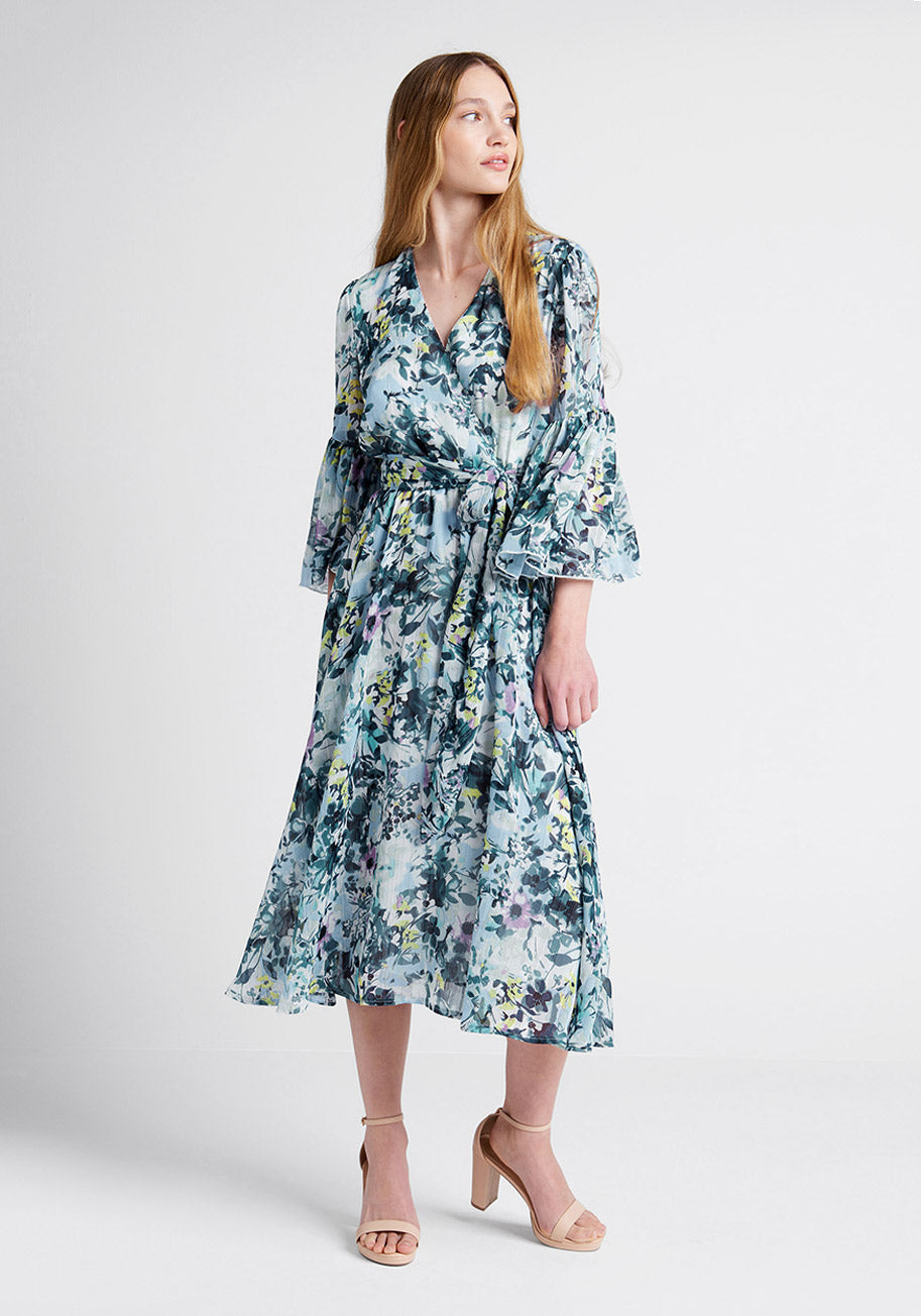 Flurry of Florals Midi Dress