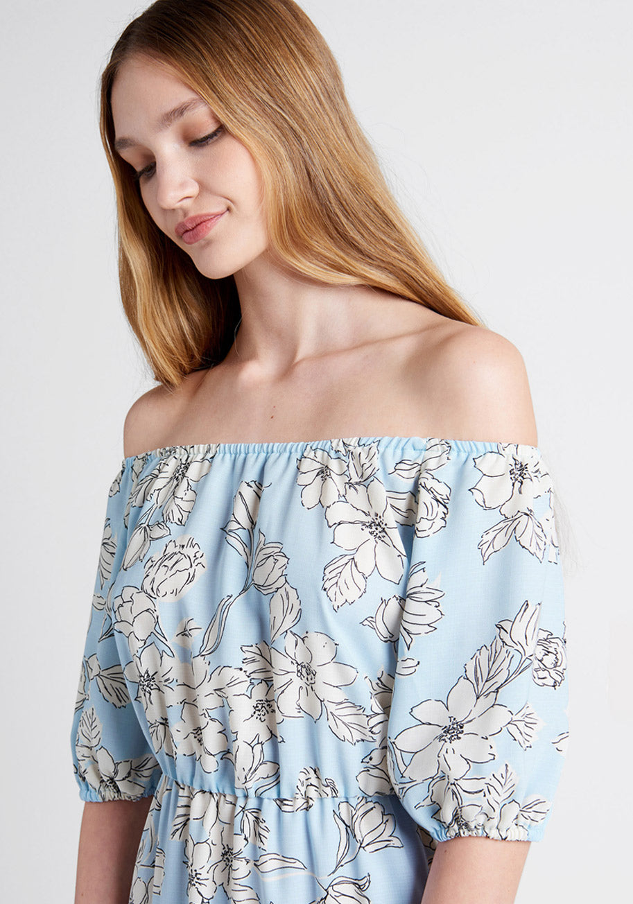 Bloom Wildly Tiered Midi Dress