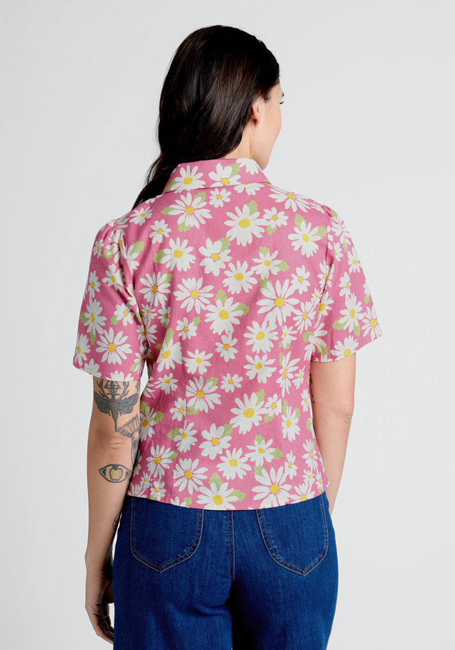 Sweet Summer Zephyr Button-Up Blouse