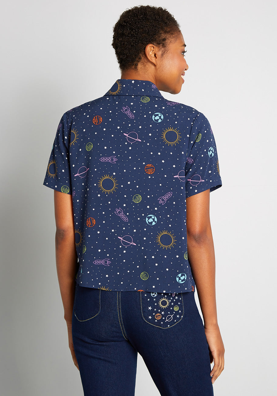 Space Camp Dreamin' Button-Up Shirt