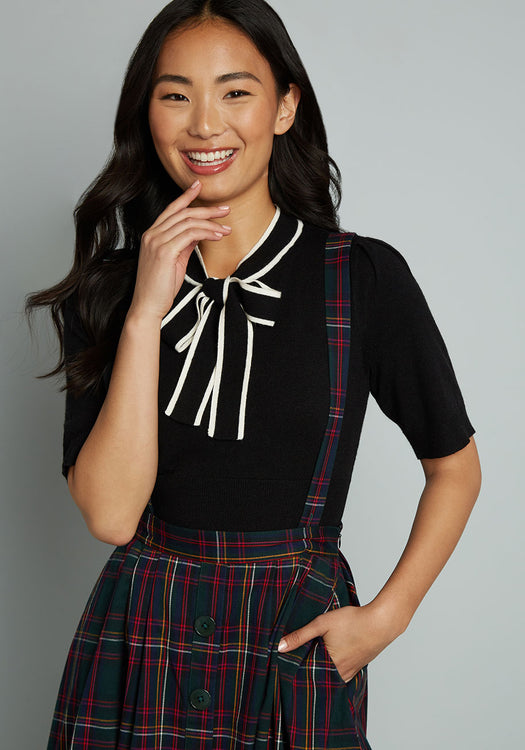 Bow' Thyself Tie-Neck Knit Top | ModCloth