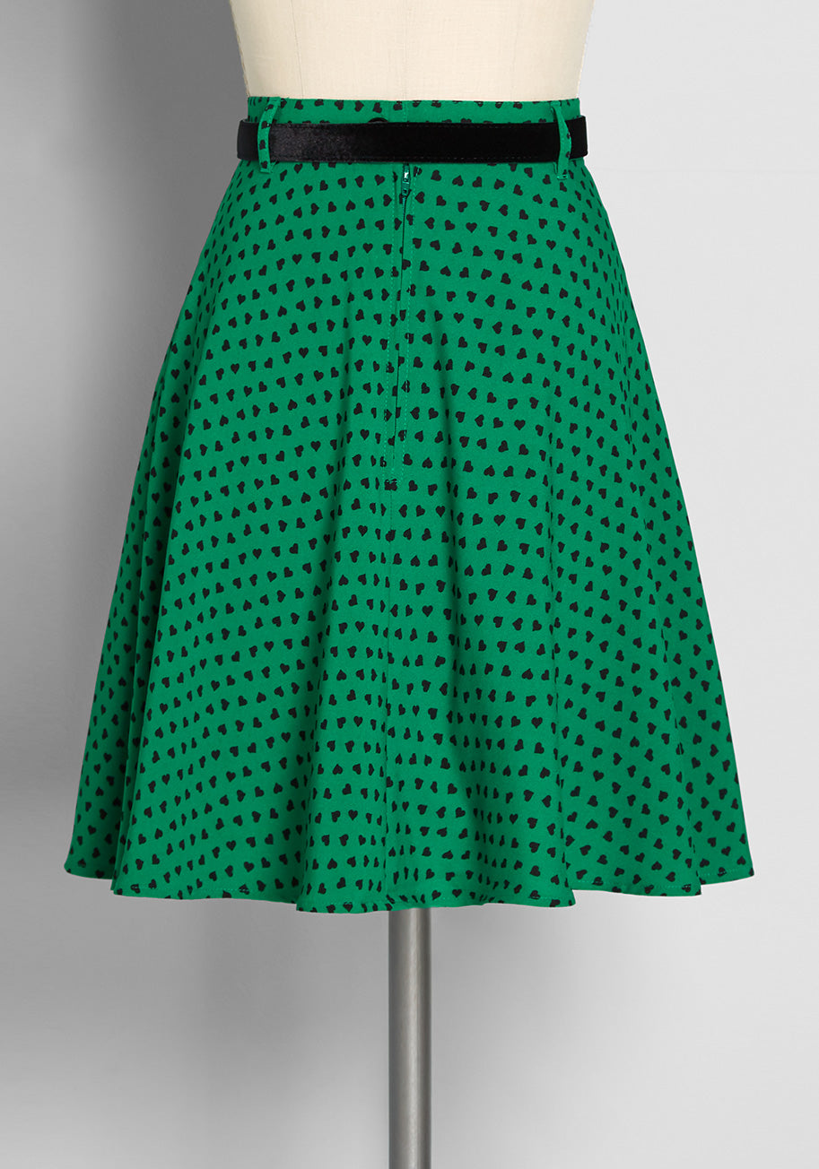 A Love So Green Mini Skirt