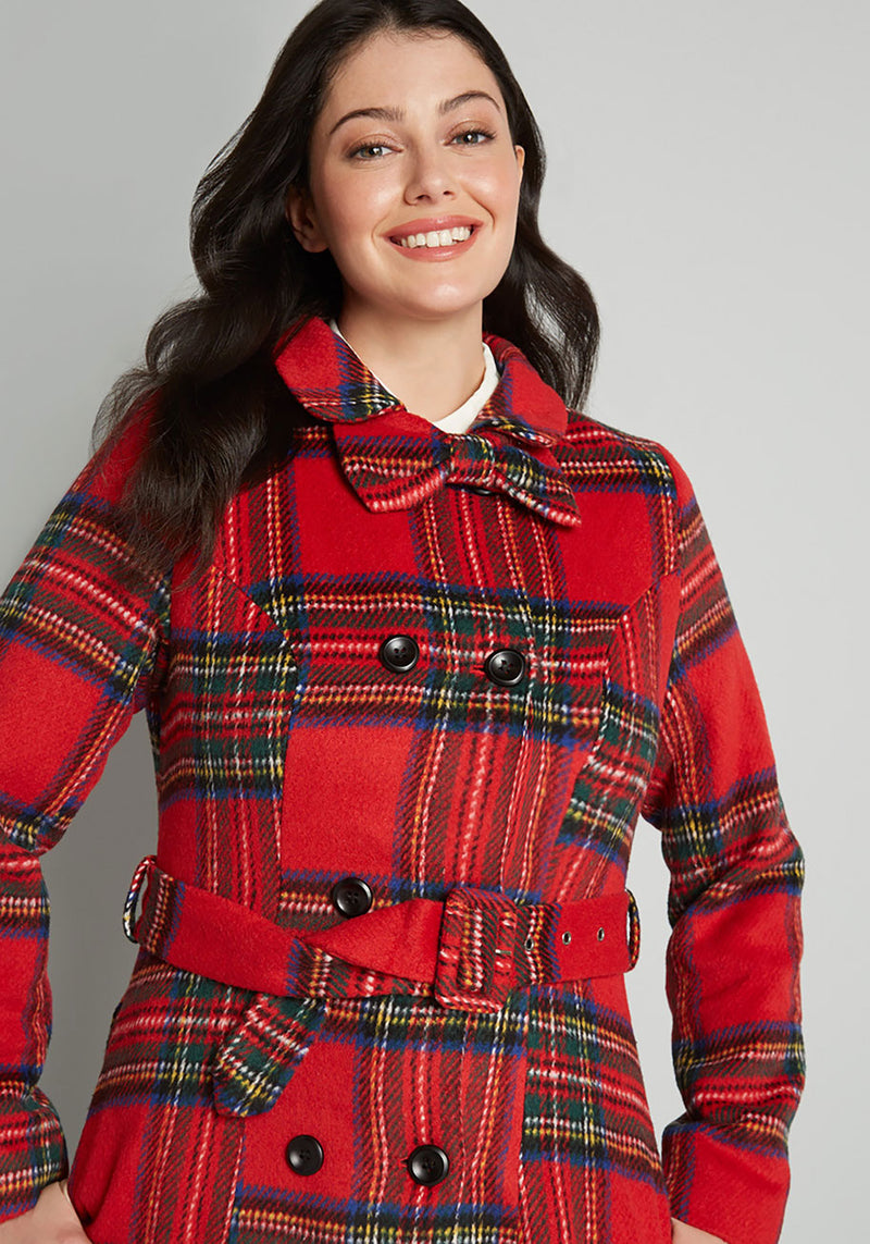 Wow, That's Cute Plaid Coat