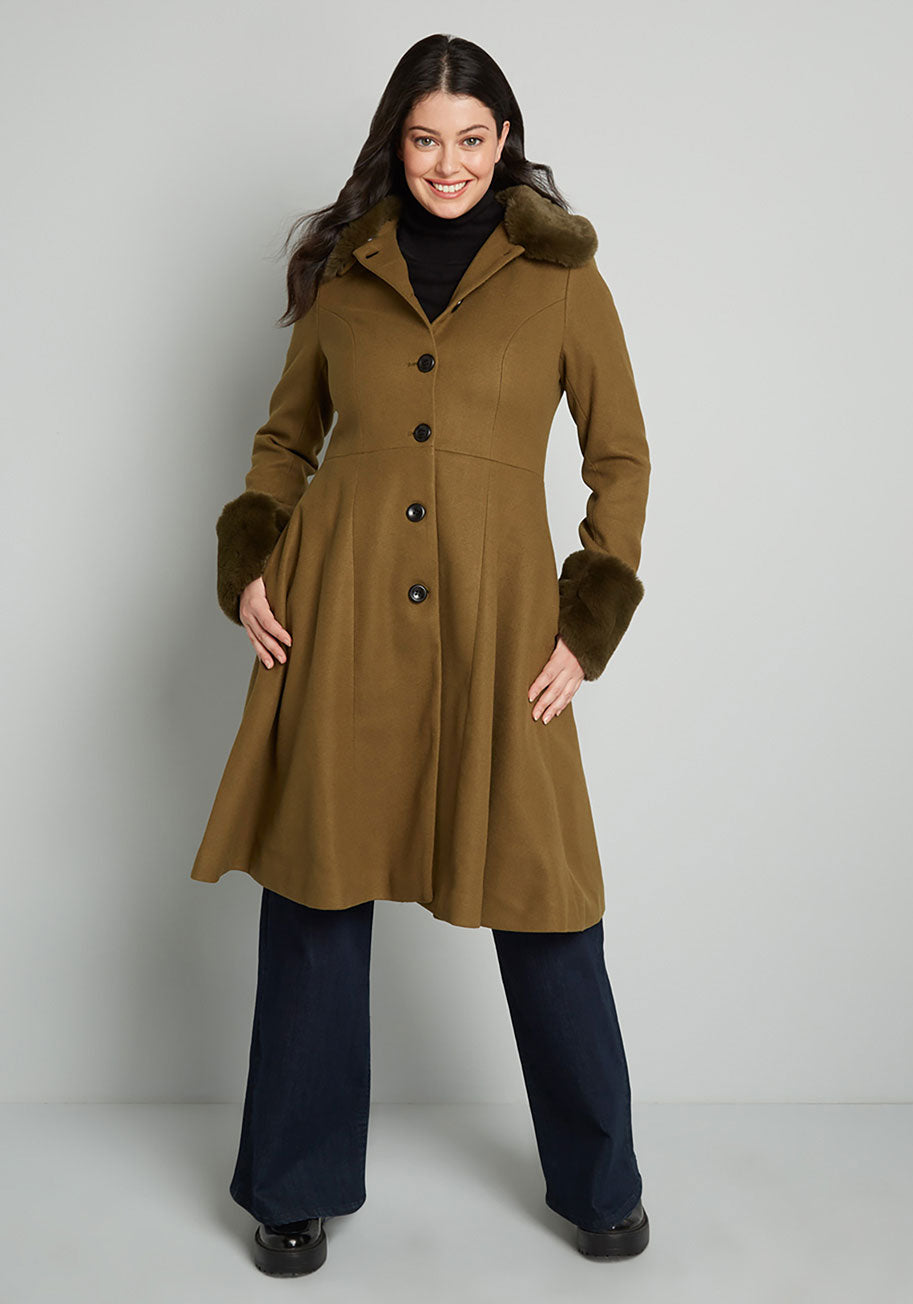 1940s-50s Style Mohair Blend Ulster Coat-