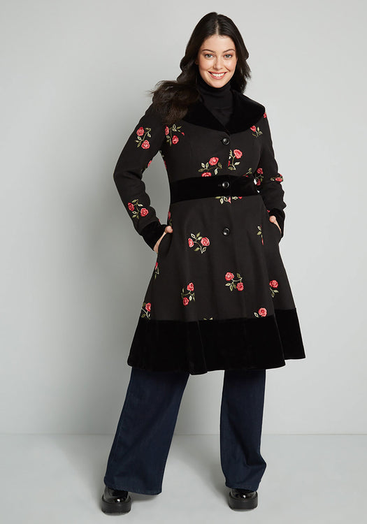 Winter Rose Garden Coat | ModCloth