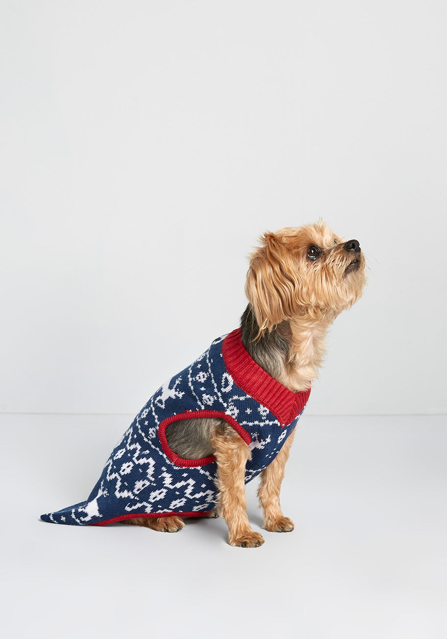 Reindeer Parade Fair Isle Pet Sweater