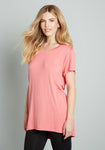 Short Sleeves Sleeves Round Neck Loose Fit Tunic