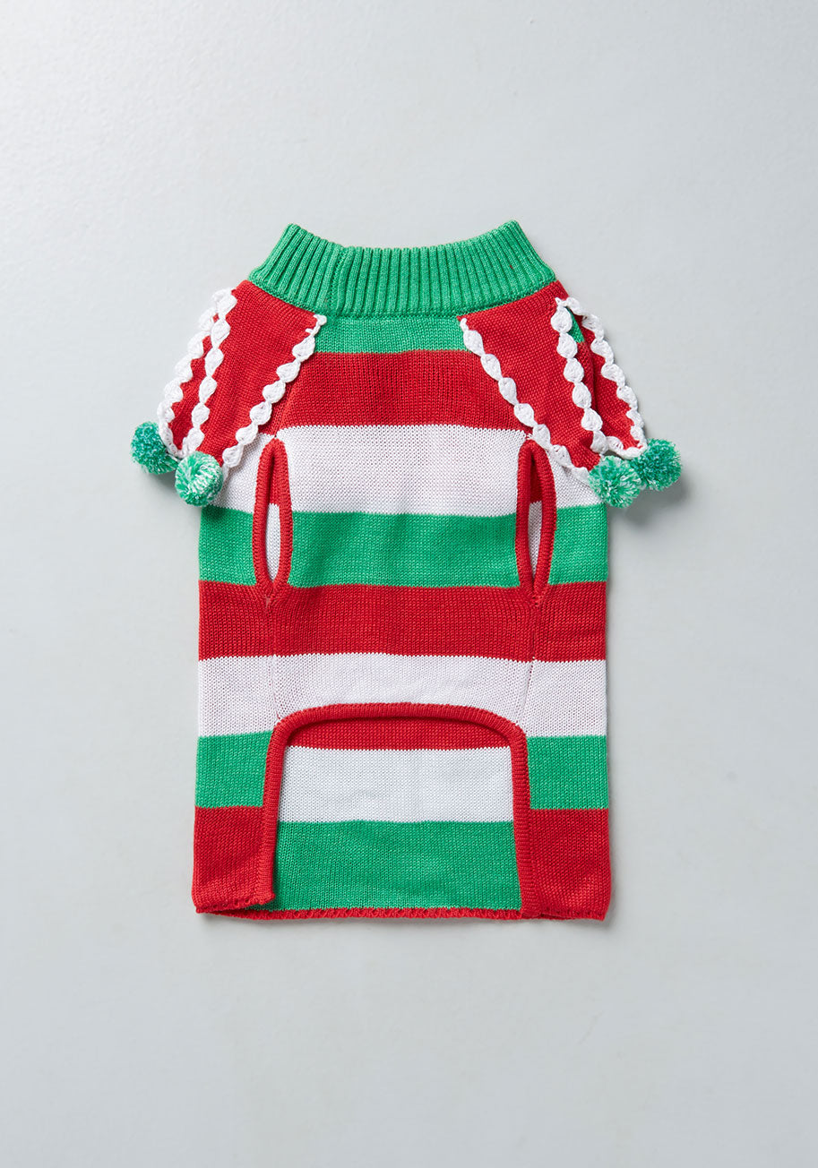 Santa's Favorite Elf Pet Sweater