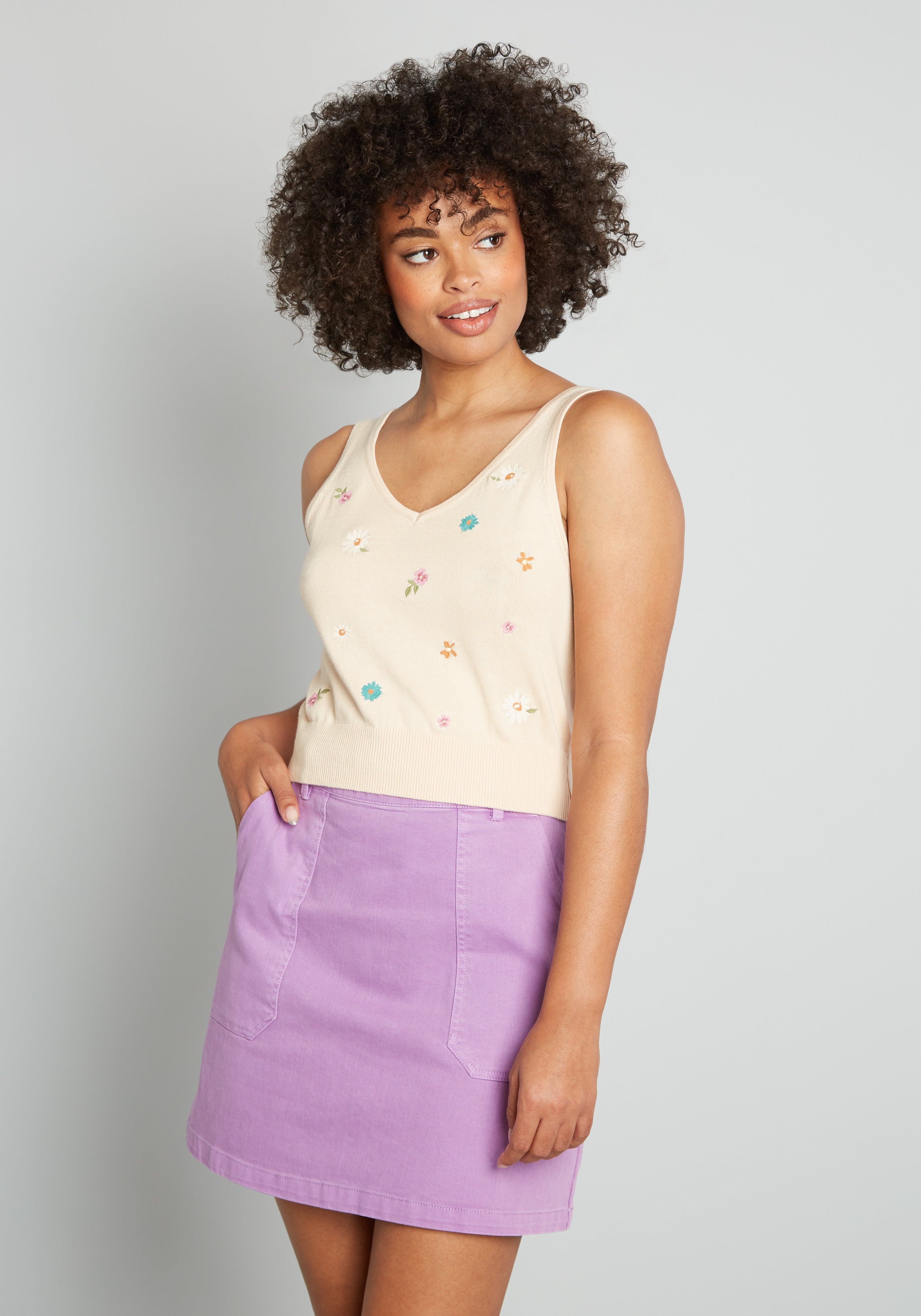 My Blossom-Kissed Embroidered Tank Top