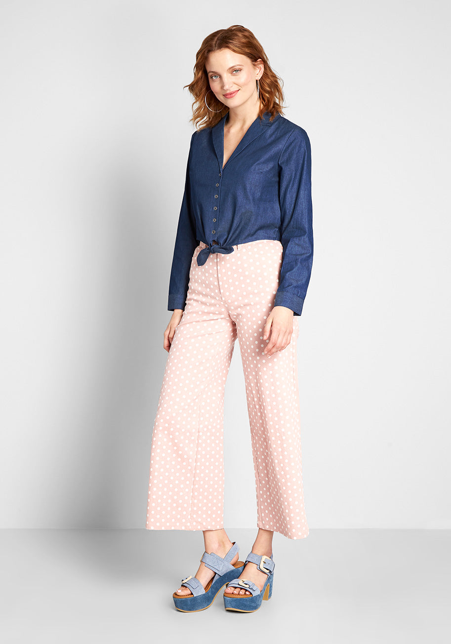 Retro Renewal Cropped Blouse