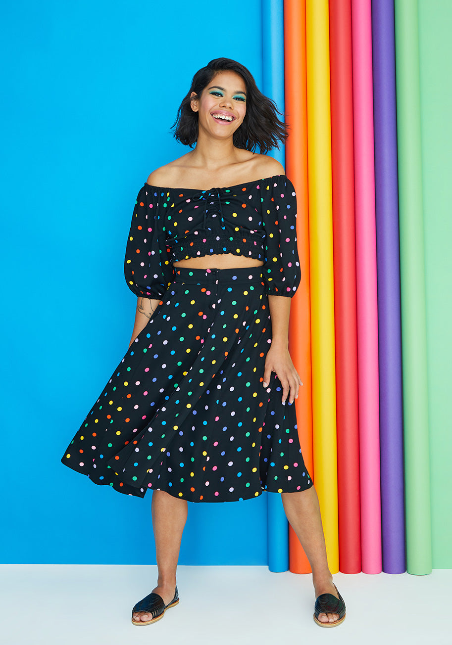 Rainbow Revival Midi Skirt