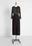 Scoop Neck Sheer Long Sleeves Keyhole Sequined Pleated Side Zipper Stretchy Button Closure Glittering Maxi Dress/Midi Dress