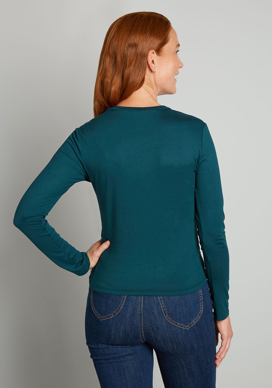 A Twist Of Fun Long Sleeve Knit Top