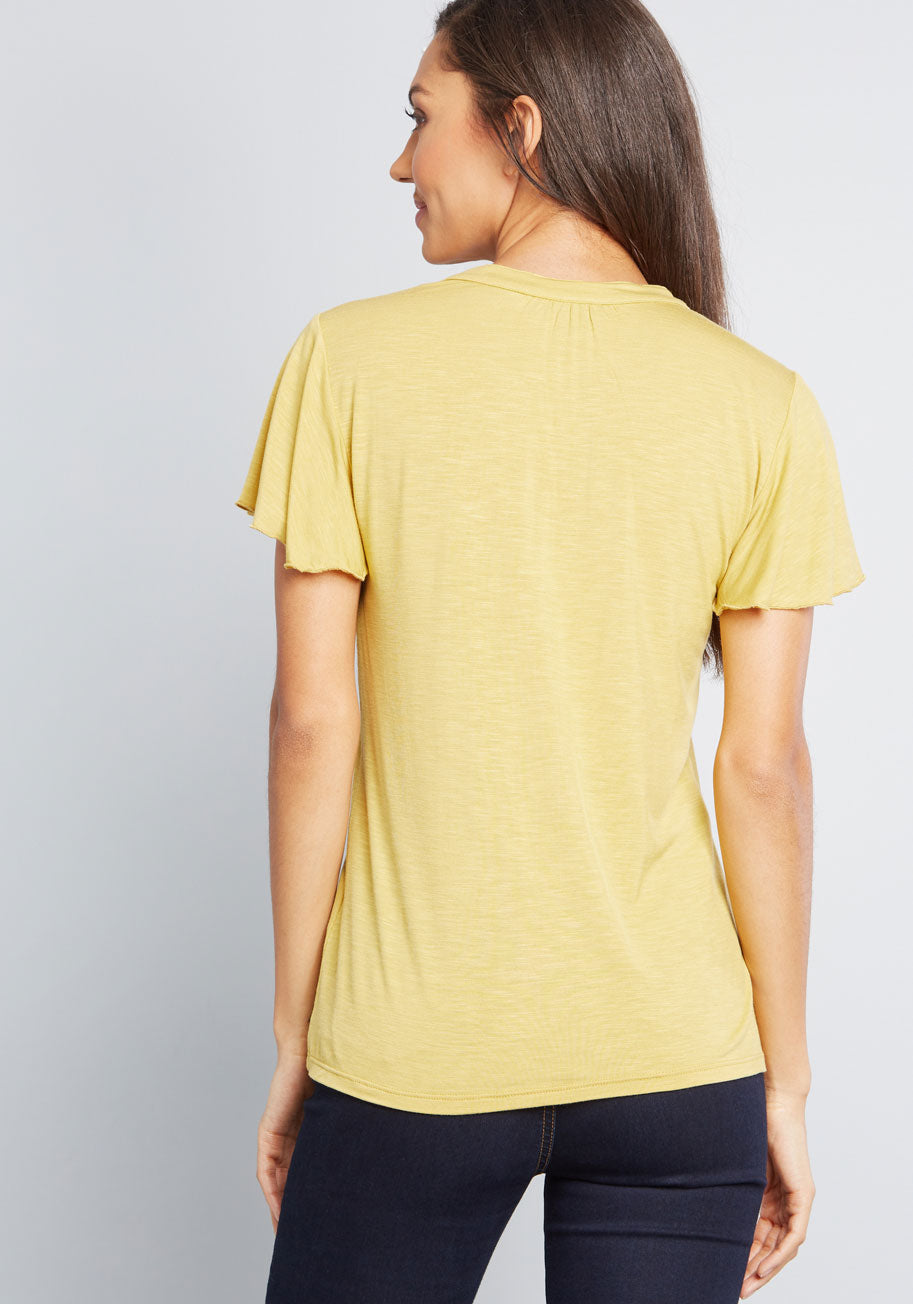 Cheerful Candor Ruffled Top