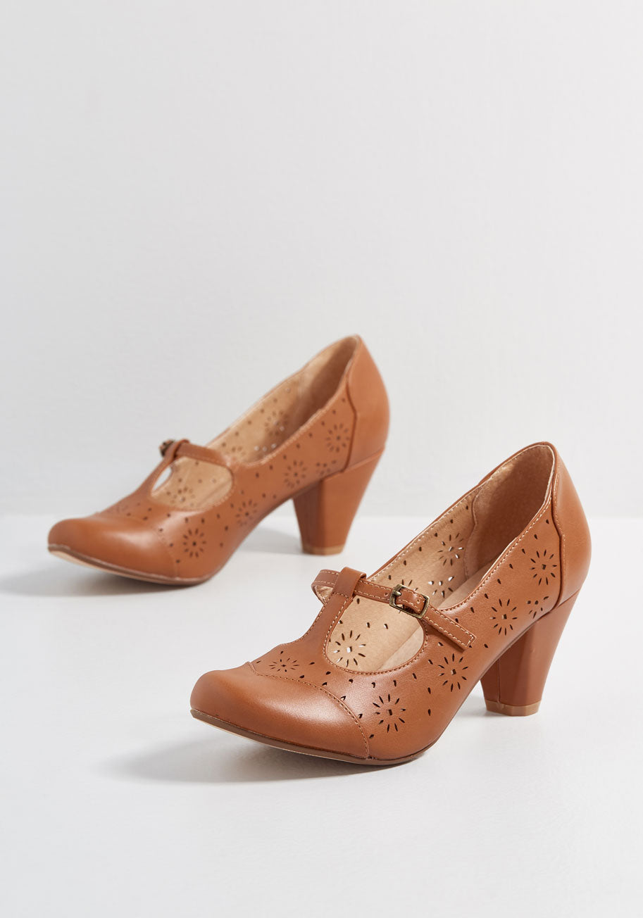 Natural Intrigue T-Strap Heel