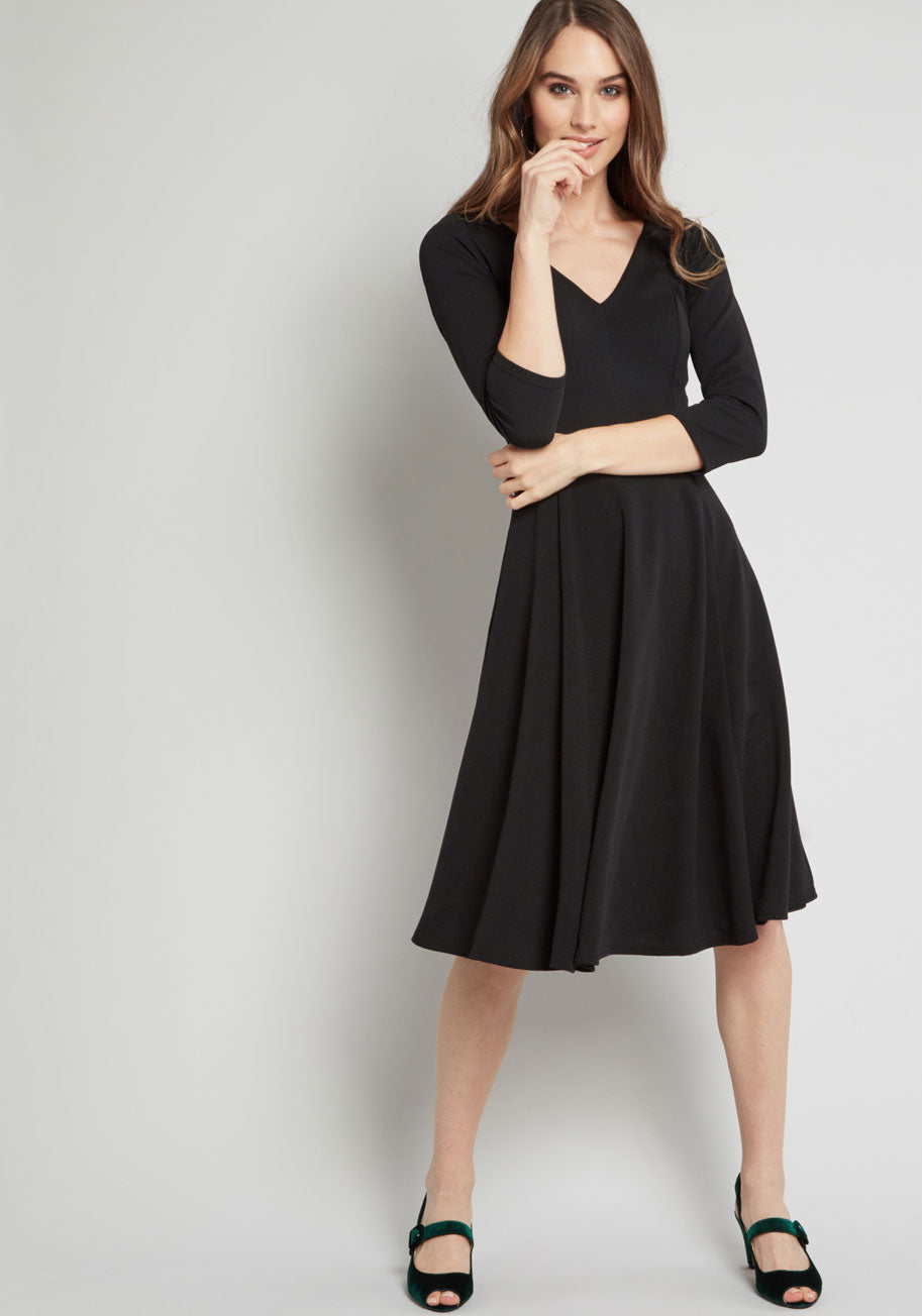 Date Night Done Right 3/4 Sleeve Dress