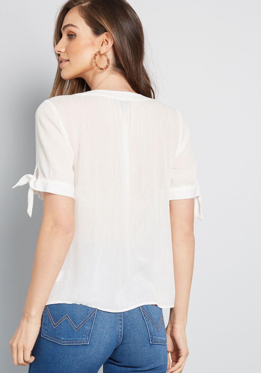 Flowy Moment Buttoned Blouse