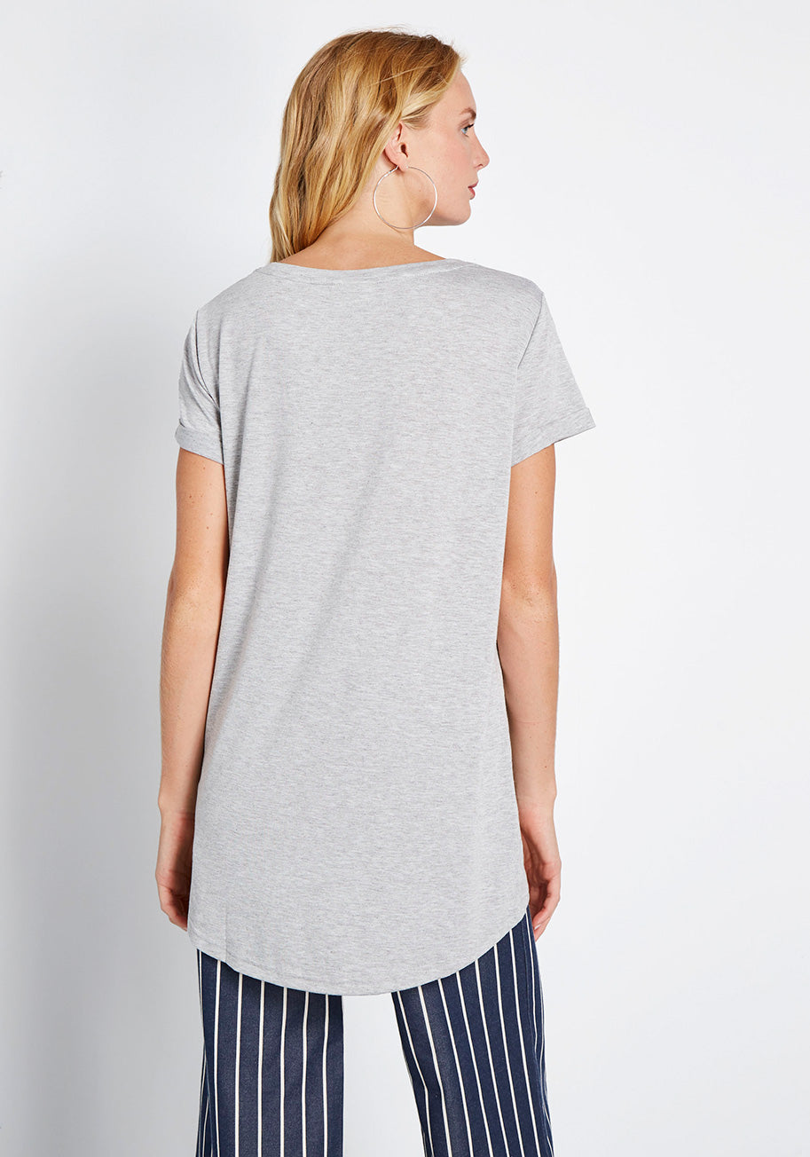 Simplicity on a Saturday Tunic in Heather Grey