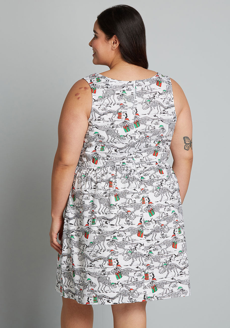 ModCloth X Retrolicious Here We Go A-Fossiling A-Line Dress