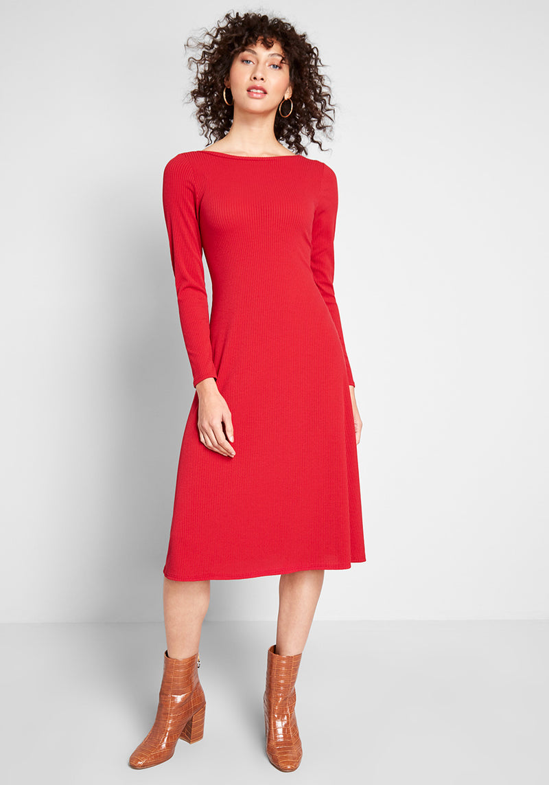 Sweet Simplicity Long Sleeve Dress   ModCloth