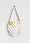 Peace, Love, And Granola Crocheted Handbag
