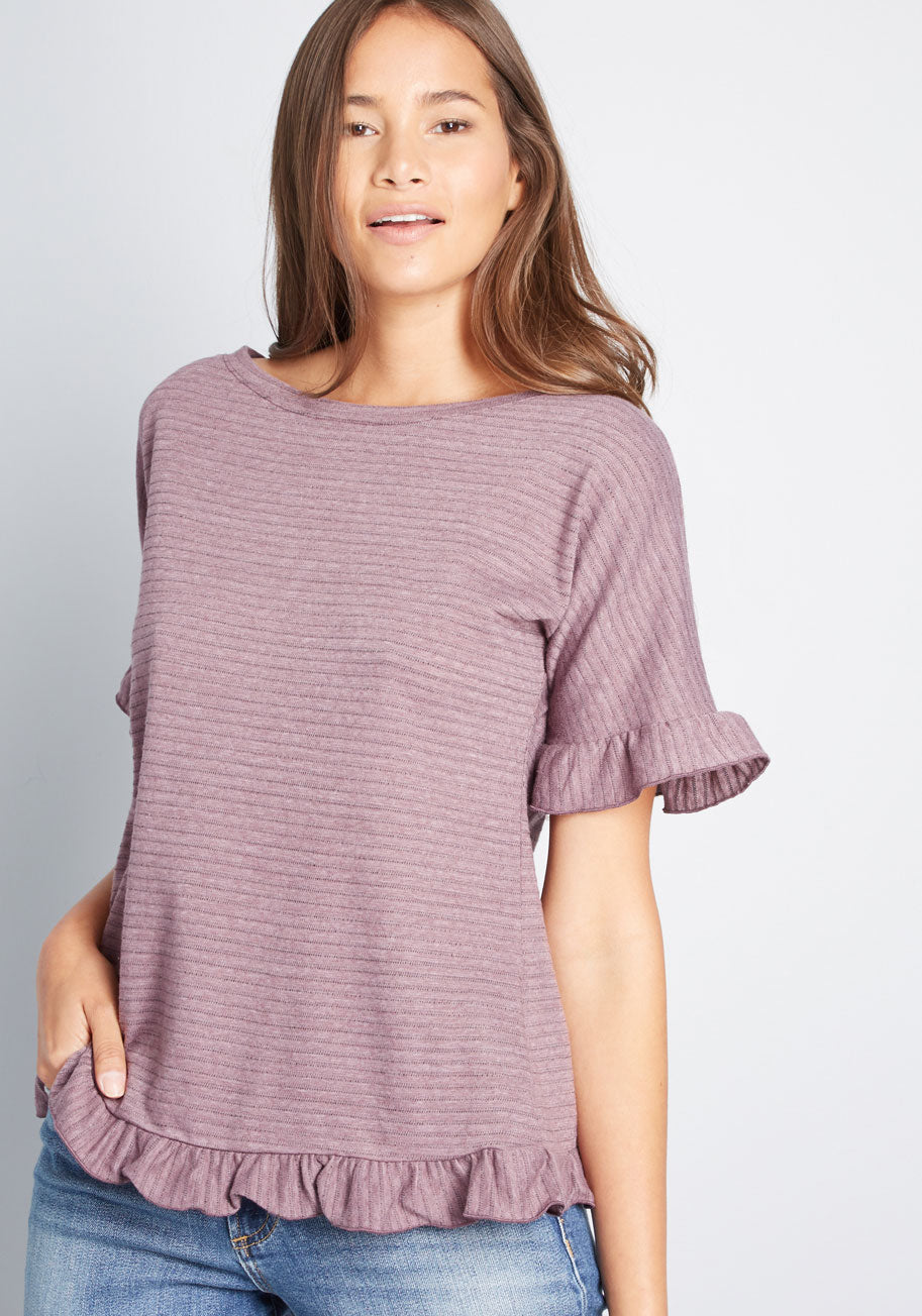 Effortlessness Accomplished Ruffled T-Shirt