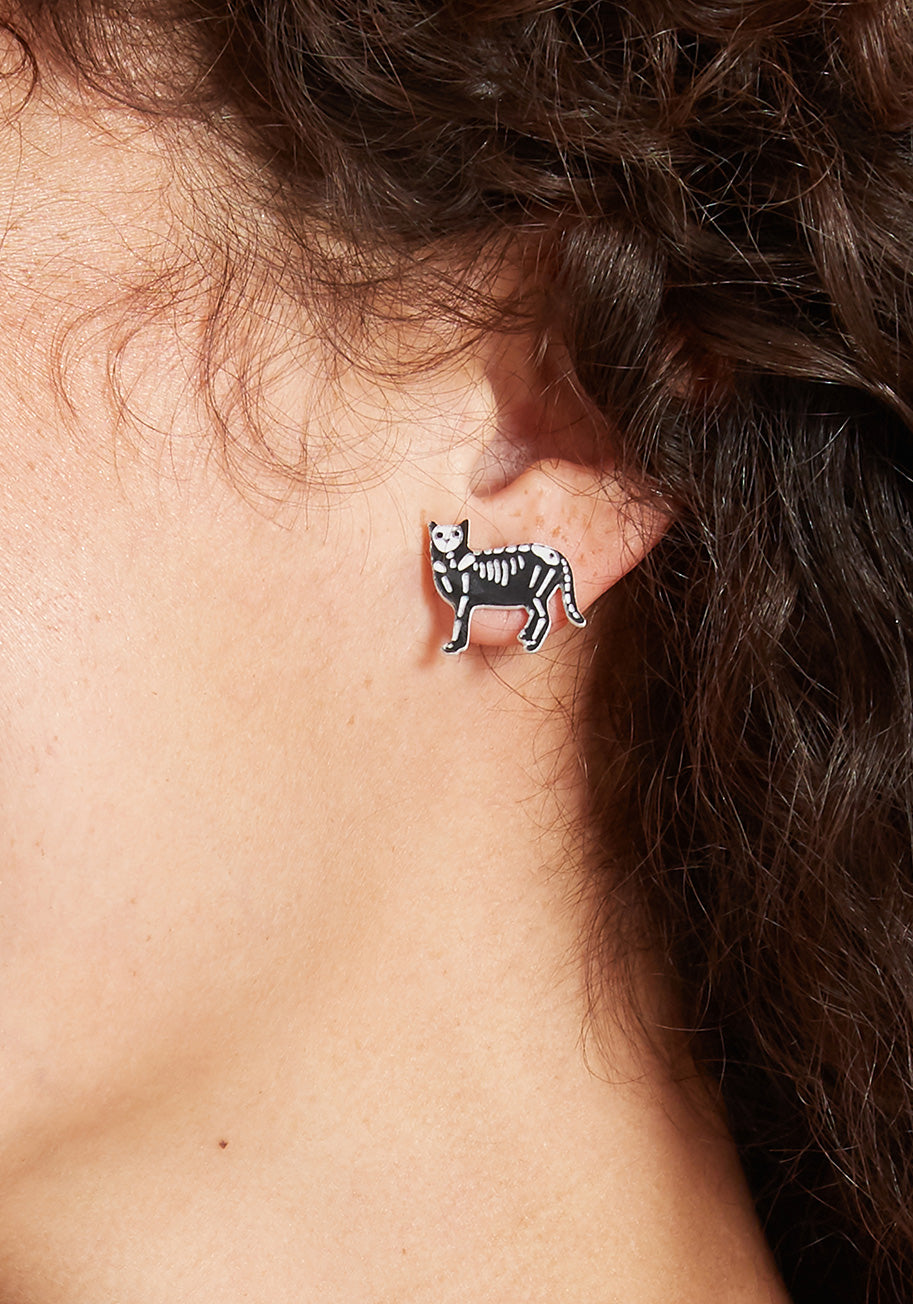 Cat Scanned Stud Earrings