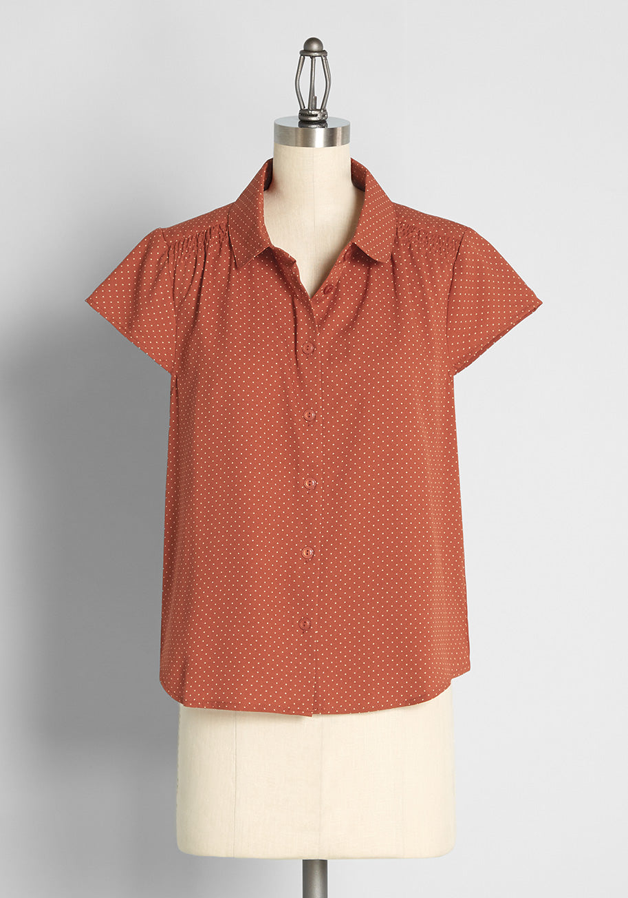 Perfectly On-Point Button-Up Blouse